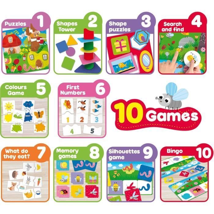 Collection of 10 educational games - CAROTINA BABY - Balance Tower, Progressive Puzzle