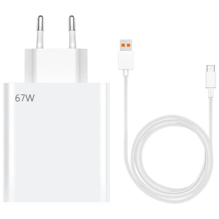 Cargador rápido de 67 W + cable USB-C de 1 metro y 6 A para Xiaomi Redmi Note 15, Note 14/Pro Plus, 13, 12 4G-5G, A5, 15C, 14C, 13C