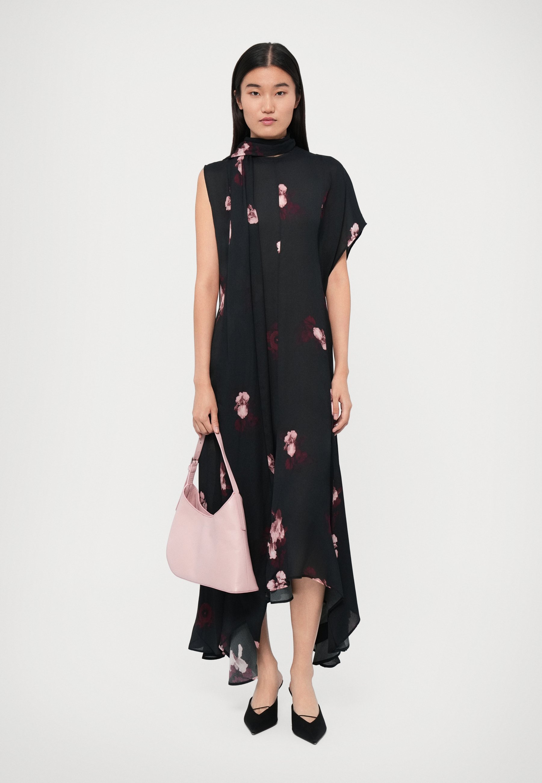 Rodebjer LOTTA BOUQUET - Maxi-jurk - donkerpaars/zwart