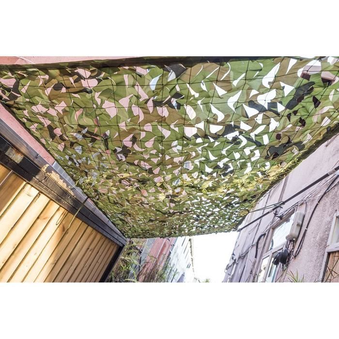 Filet de camouflage - LITREVE - 4x5 M - Polyester Oxford 150D - Léger - Décoratif