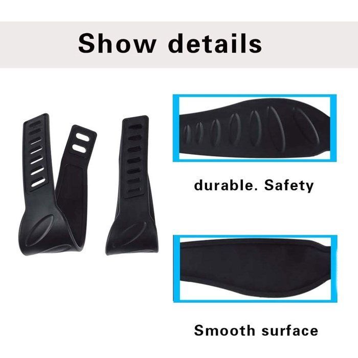 Bicycle pedal straps, 1 pair, 33cm, adjustable rubber straps for home trainer, fitness accessory