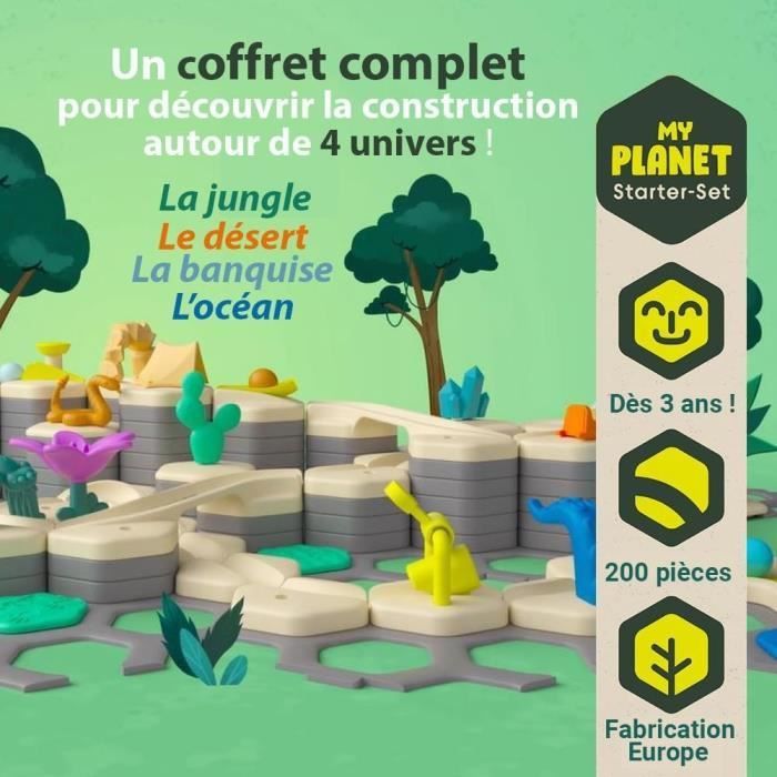 Gravitrax Junior - Mi Planeta XXL Set de Inicio 184 piezas - Pista de Canicas - Juego de Construcción Creativa - Para mayores de 3 años