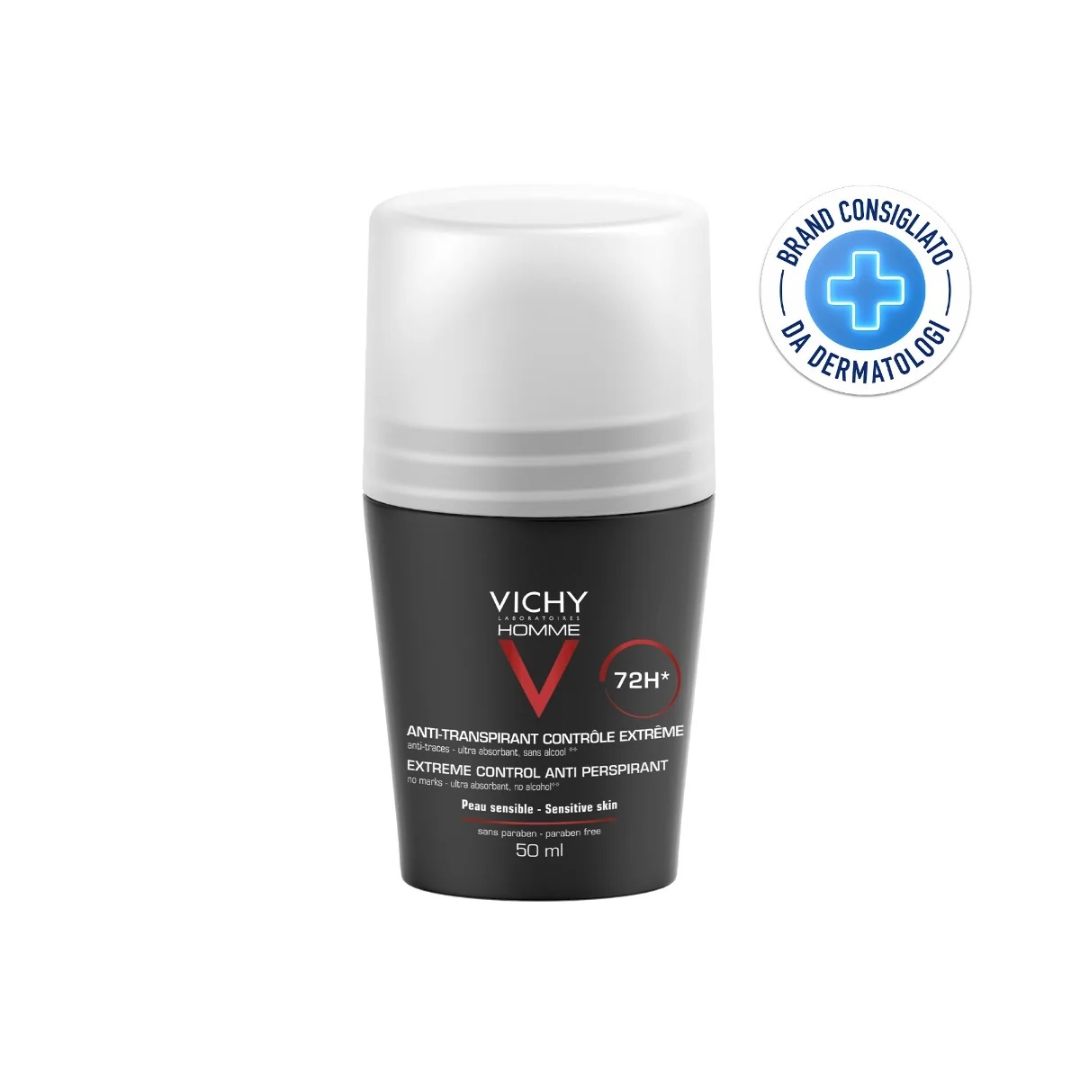 VICHY Vichy Homme 72h Roll-On Deodorant 50ml Antitranspirant für empfindliche Haut