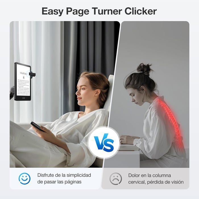 Télécommande tourne-page pour Kindle Paperwhite Oasis Kobo Libra Surface, accessoires pour liseuses iPad iPhone Android tablettes