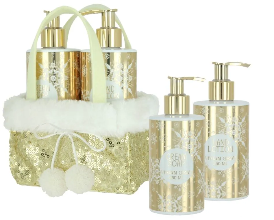 Vivian Gray Zestaw Golden Glitters Cream Soap + Hand Lotion