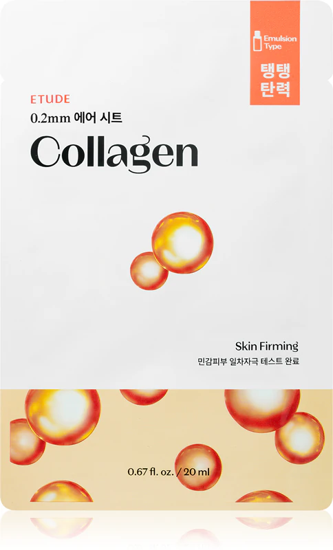 ETUDE 0.2 Therapy Air Mask Collagen anti-rimpel sheetmasker voor het hydrateren en verstevigen van de huid