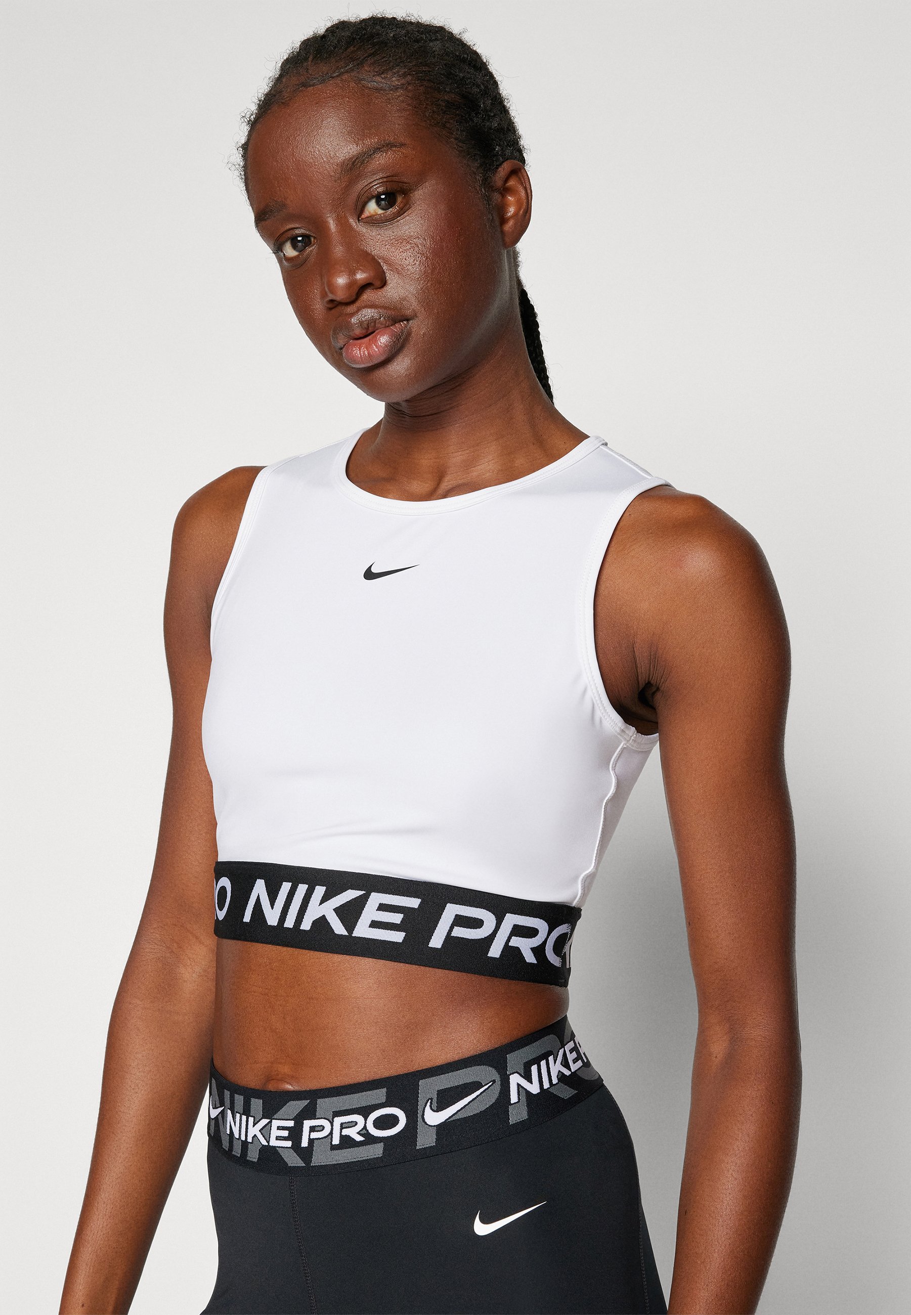 Débardeur court Nike Performance - Blanc/Noir