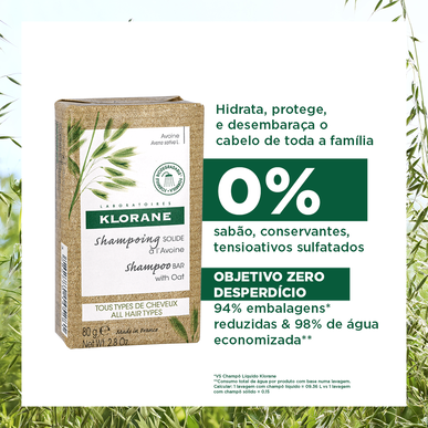 Klorane Zabsampon Test Minden Hajtípusra Szilárd Sampon 2 az 1-ben Normál Hajra 80g 80g