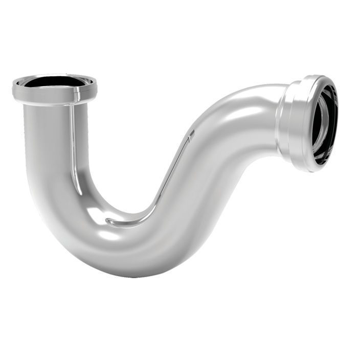 Siphon d'évier - VALENTIN - 00 365200 009 00 - haut débit 87 l/mn - laiton nickelé - sortie 40 mm
