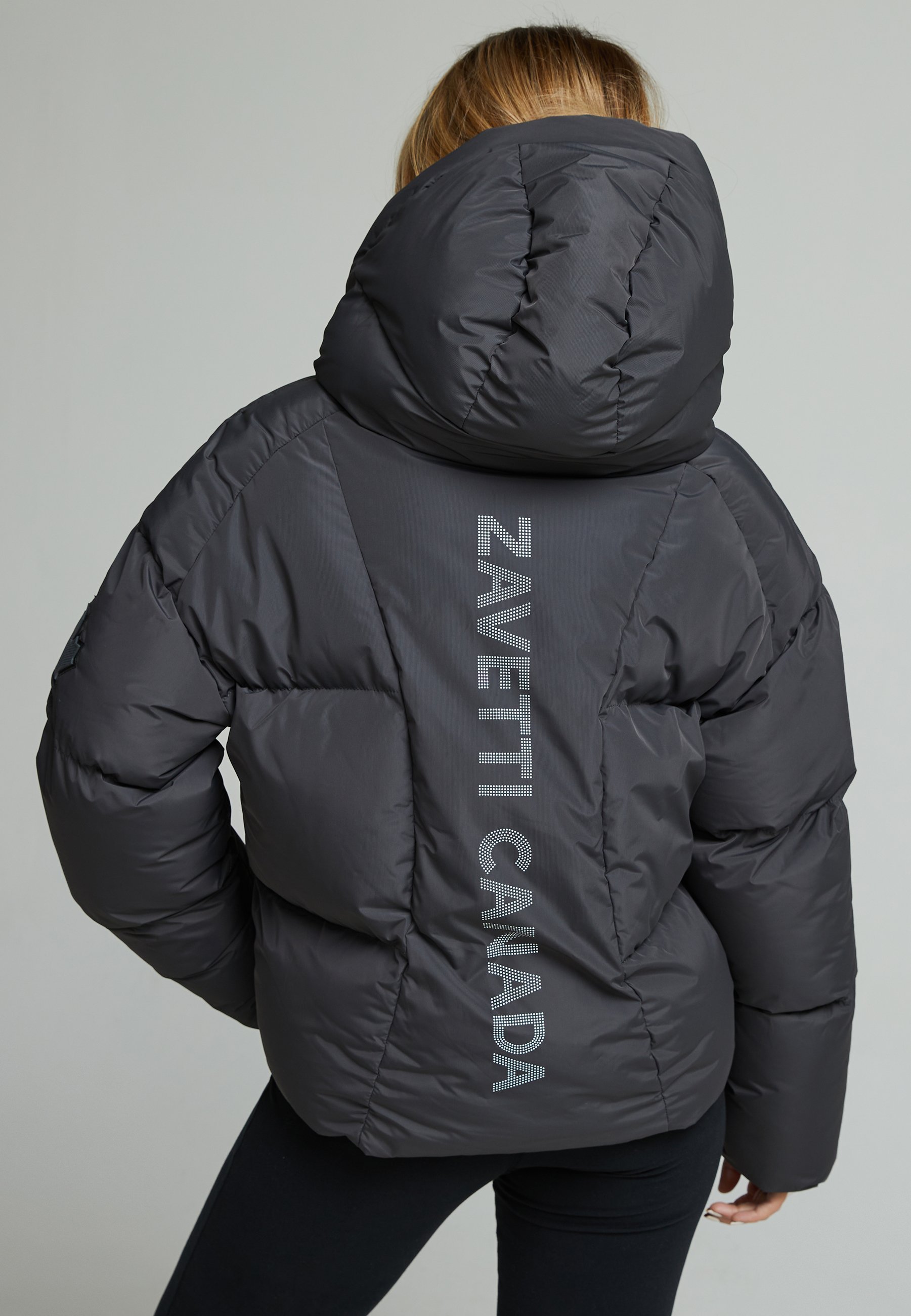 Zavetti Canada RIVERA TECH SHORT PUFFER JACKET - Giacca invernale - asfalto
