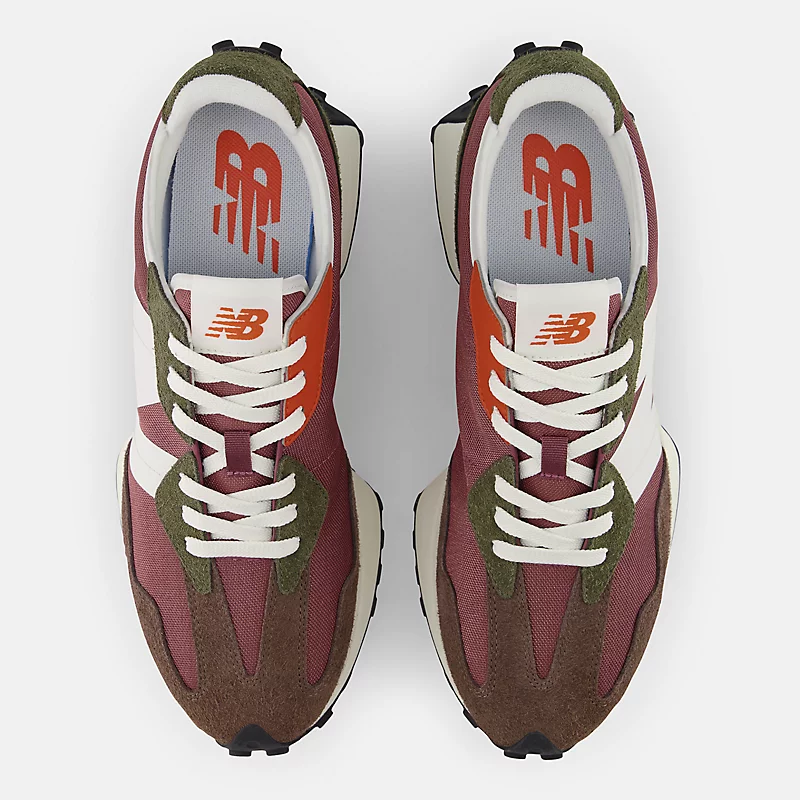 Herren 327 – Dunkelbraun mit burgunderroten Used-Effekten