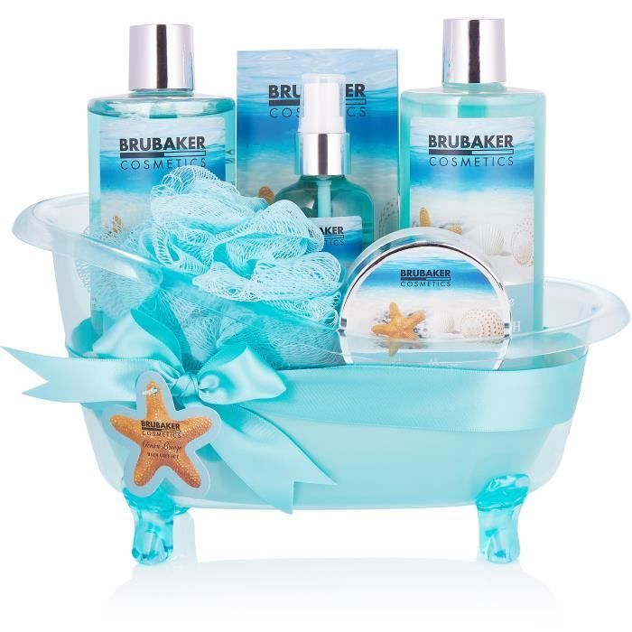 BRUBAKER Cosmetics Coffret de bain & douche - 7 pcs. - dans une baignoire décorative - Idée cadeau - Summer Dreams