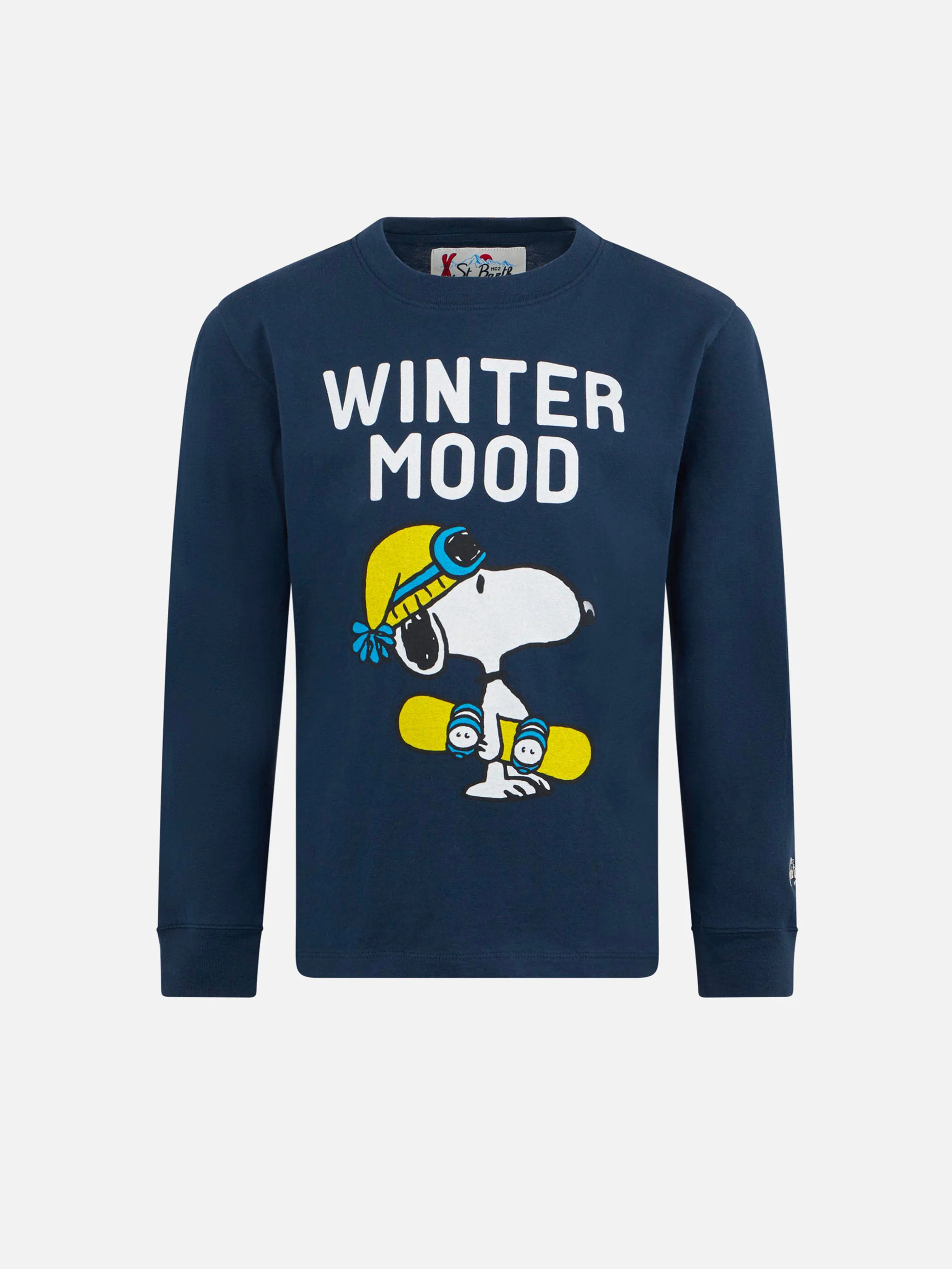 Zwaar katoenen T-shirt voor jongens met Snoopy-print in blauw | EDITION