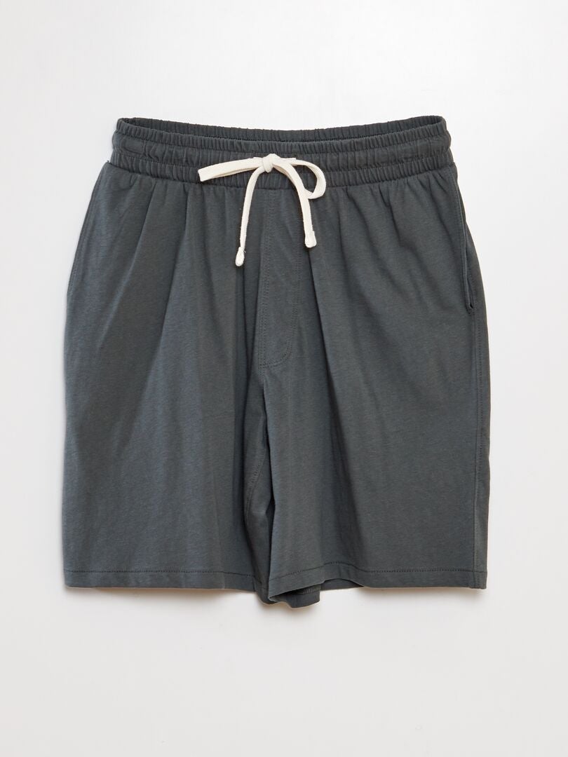 Korte katoenen pyjama - KHAKI