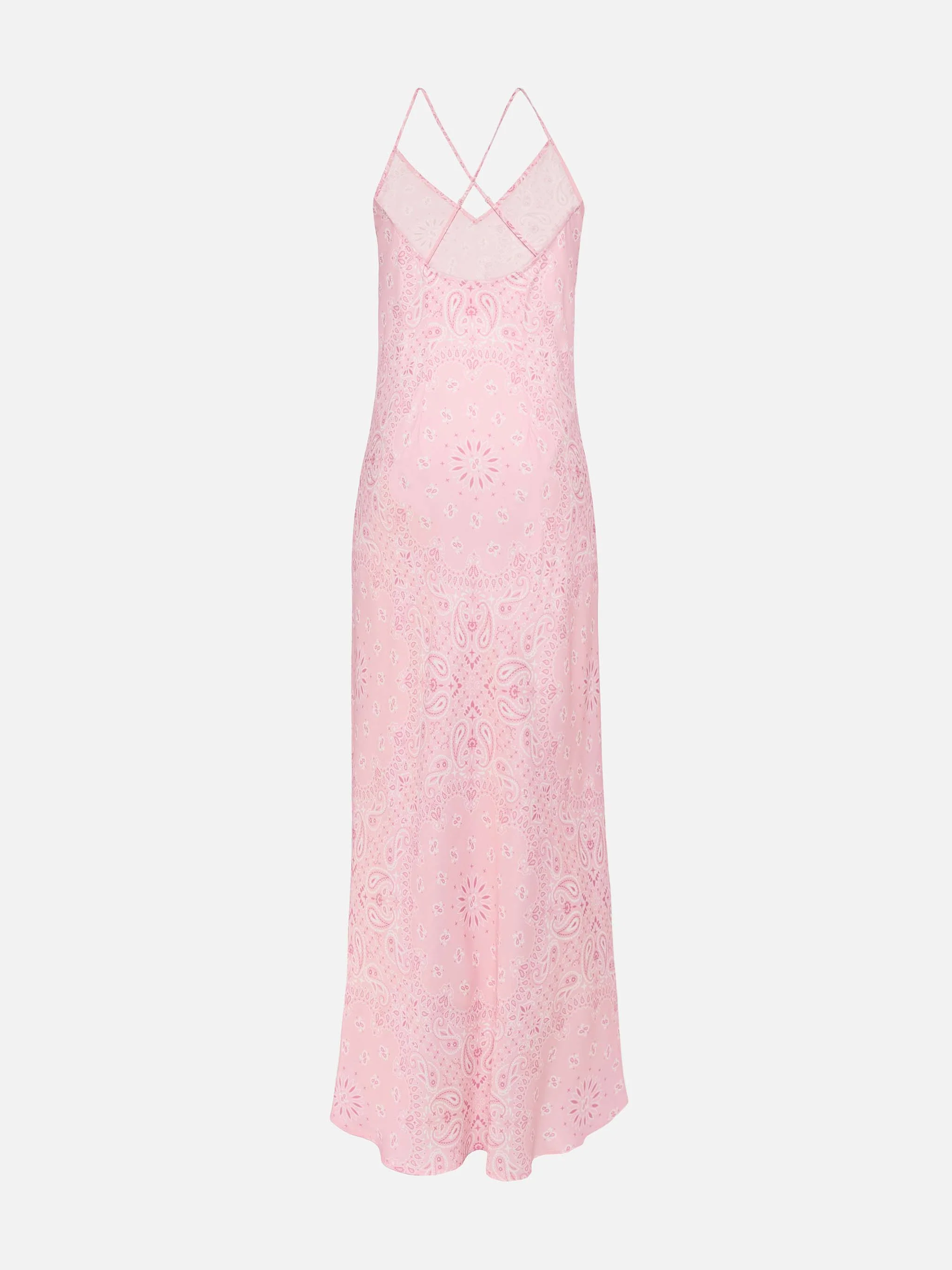 Eydis satijnen slipjurk met bandana-print