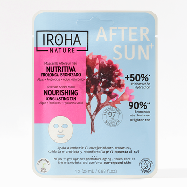 Mascarilla facial hidratante y nutritiva para después del sol Iroha Nature 1 unidad 1 unidad