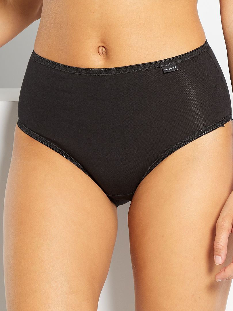 Conjunto de 3 calcinhas midi 'Sans Complexe' - pretas