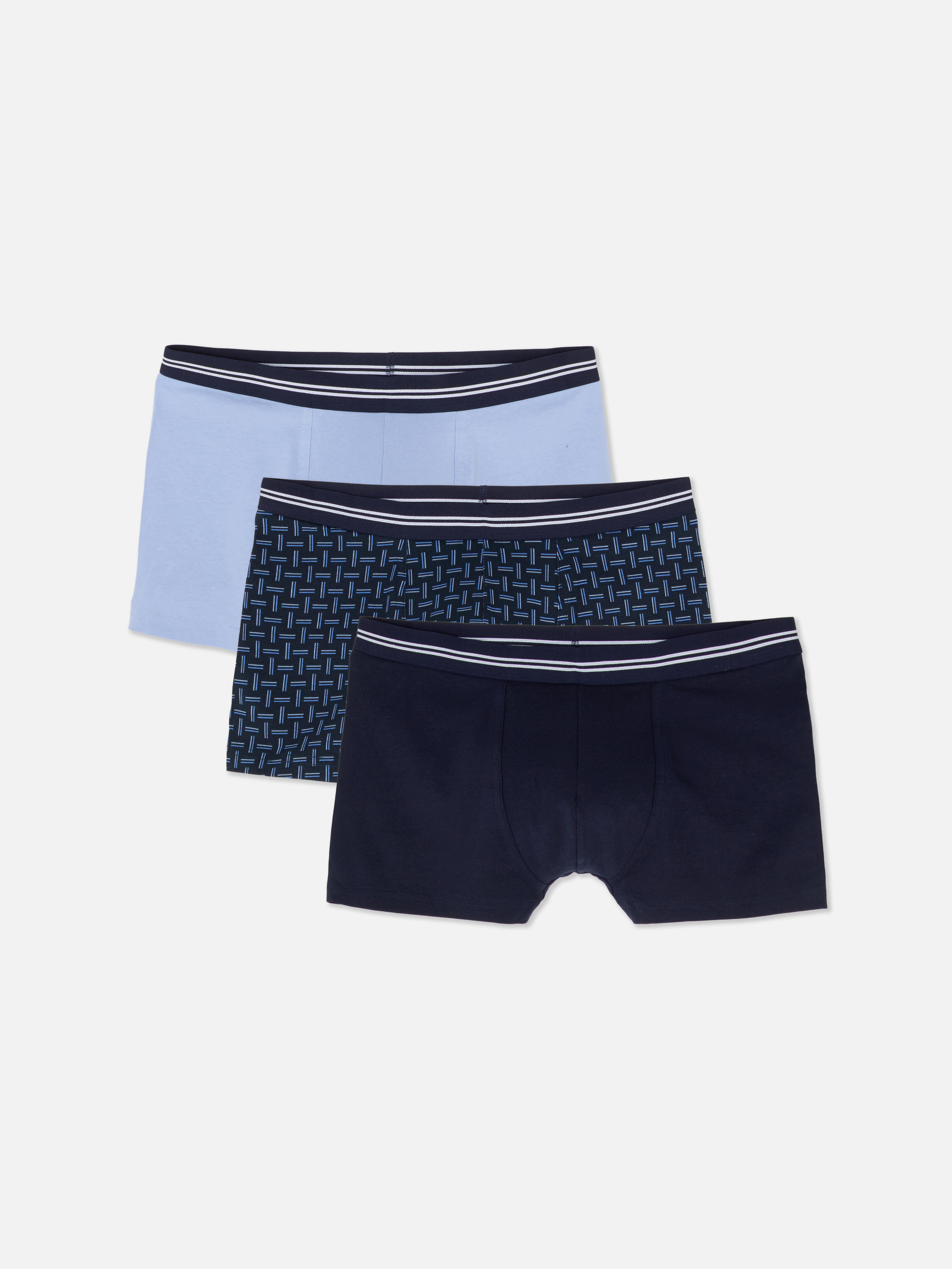 Boxer con stampe diverse, set da 3. Un set di boxer alla moda in cotone elasticizzato in tre modelli differenti.