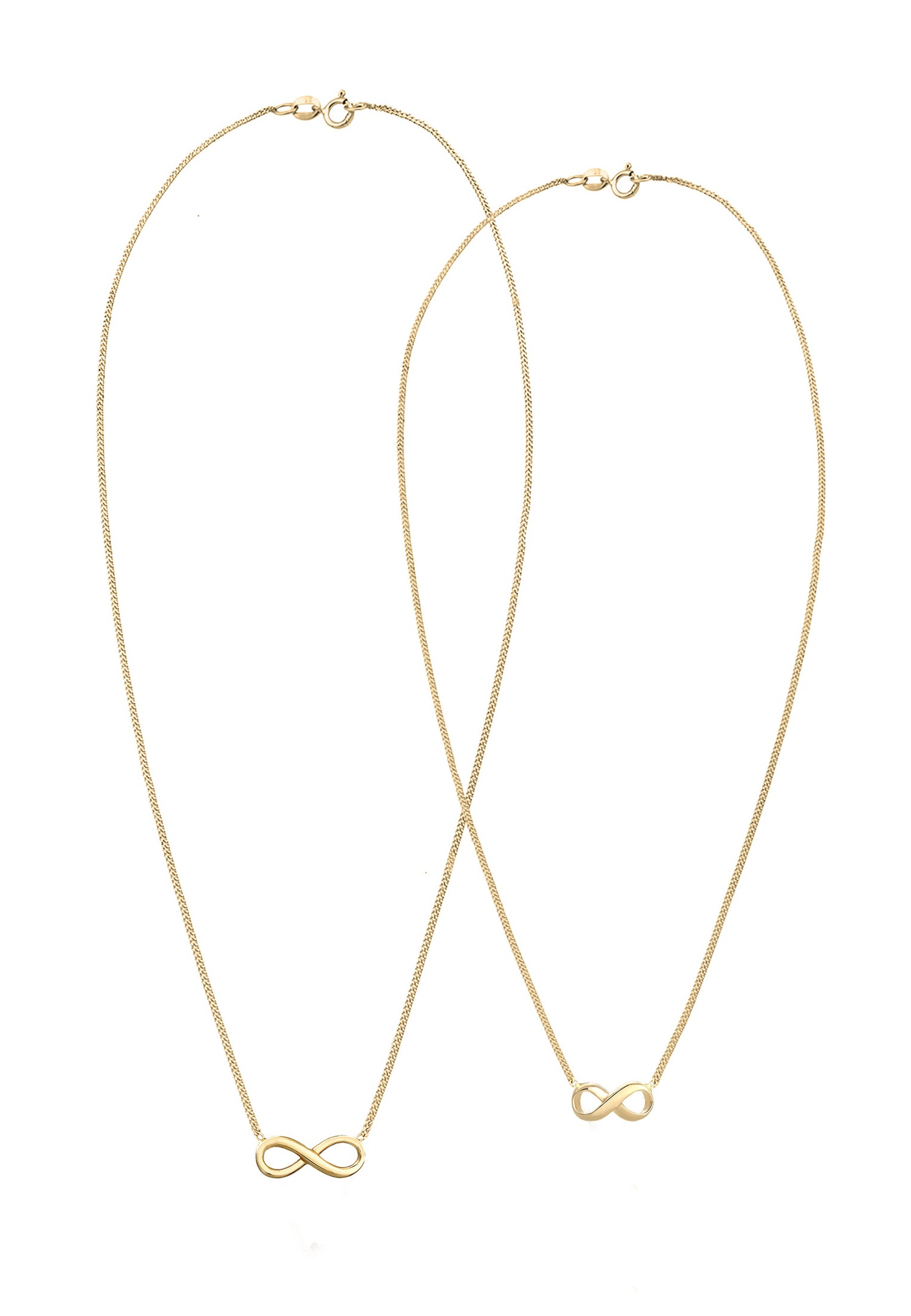 Elli Symbole Infini Amour Mére Enfant Ensemble Collier Femme - (925/1000) Argent