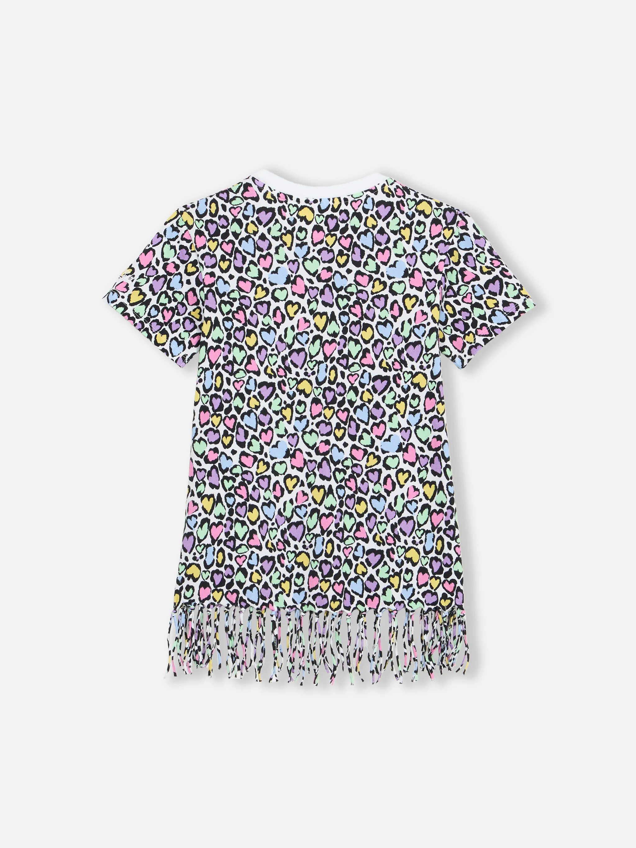 Abito Abbey da bambina con frange e stampa animalier