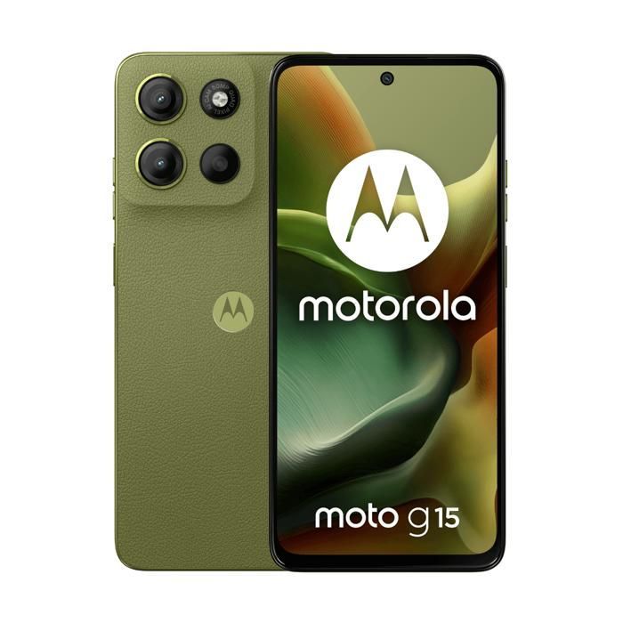 Smartphone - MOTOROLA - Moto G15 - 8 Go RAM - 512 Go - Vert (Iguana Green) - Double SIM