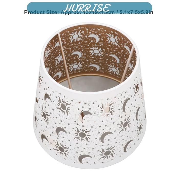 Sonew carved lampshade, iron lampshade, motif, moon, star, decorative carved lampshade, linen lampshade cover
