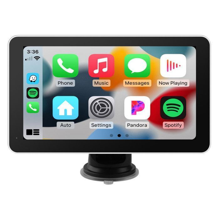 GPS inalámbrico para coche AWESAFE con CarPlay, pantalla IPS de 7