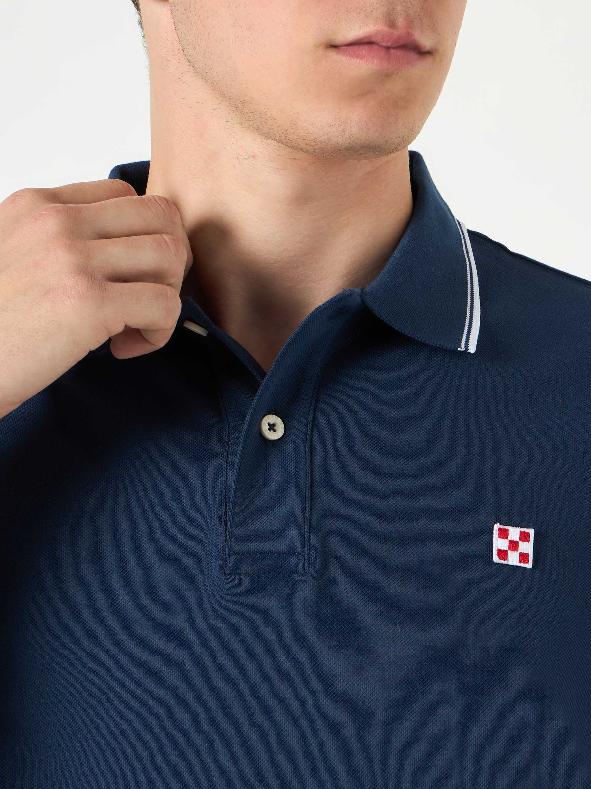 Marineblauwe pickelette met logo St. Barth