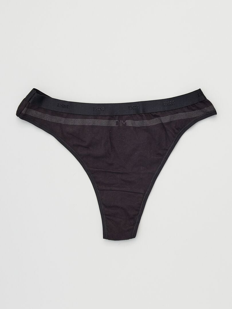Set van 3 Les Pockets stringtjes van 'DIM' - ZWART