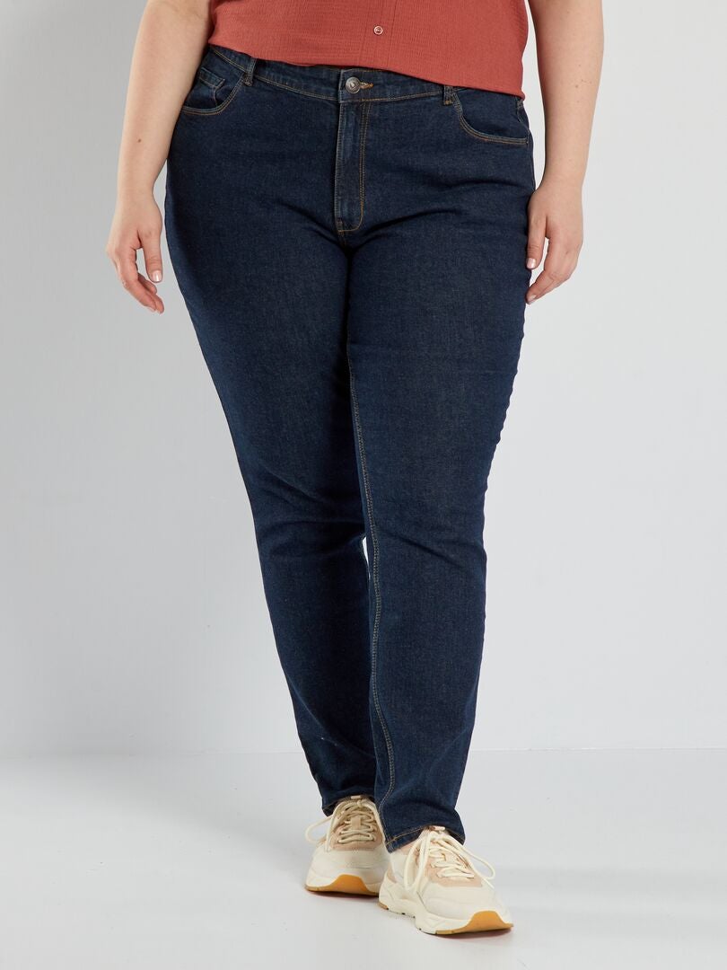 Calça jeans slim de cintura alta - L32 - AZUL