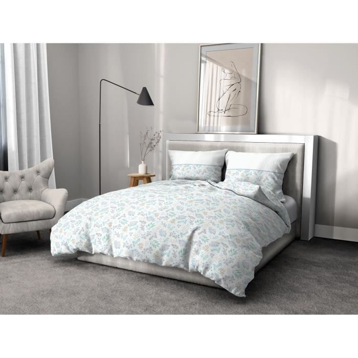 Set copripiumino Adonis - HOME LINGE PASSION - 3 pezzi - 220 x 240 cm - 100% cotone, 57 fili - Blu