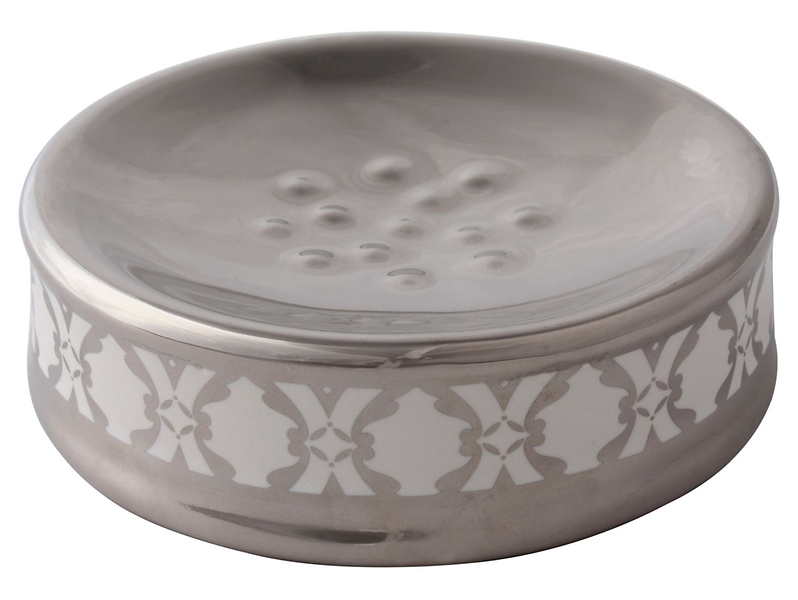 Mydelniczka ceramiczna Glaze srebrna
