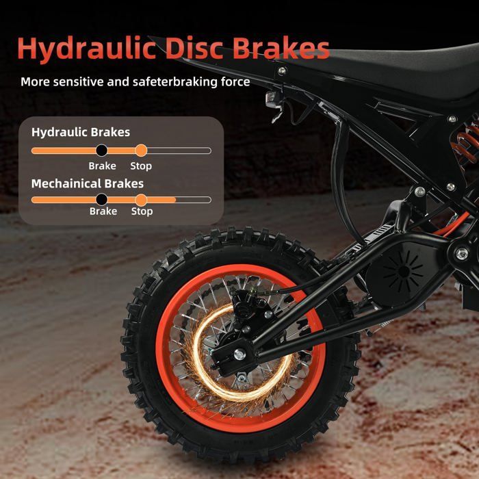 Motocicleta eléctrica 6MSKS, motor de 2000 W, 60 km/h, batería de 48 V y 23 Ah, autonomía de 72 km, freno de disco hidráulico, suspensión hidráulica.