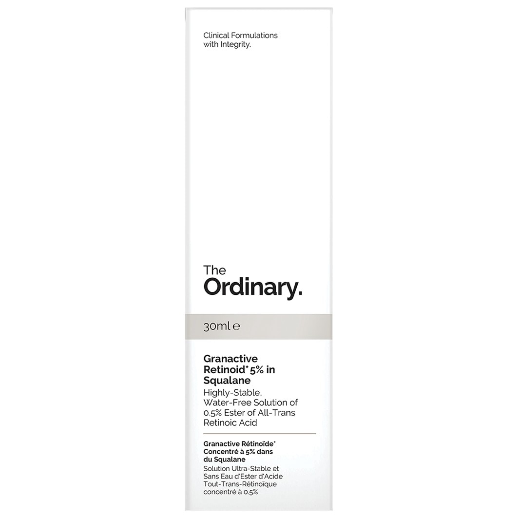Sérum antiedad de The Ordinary contra los signos del envejecimiento cutáneo. Retinoide activo granulado al 5% en escualano – 30 ml