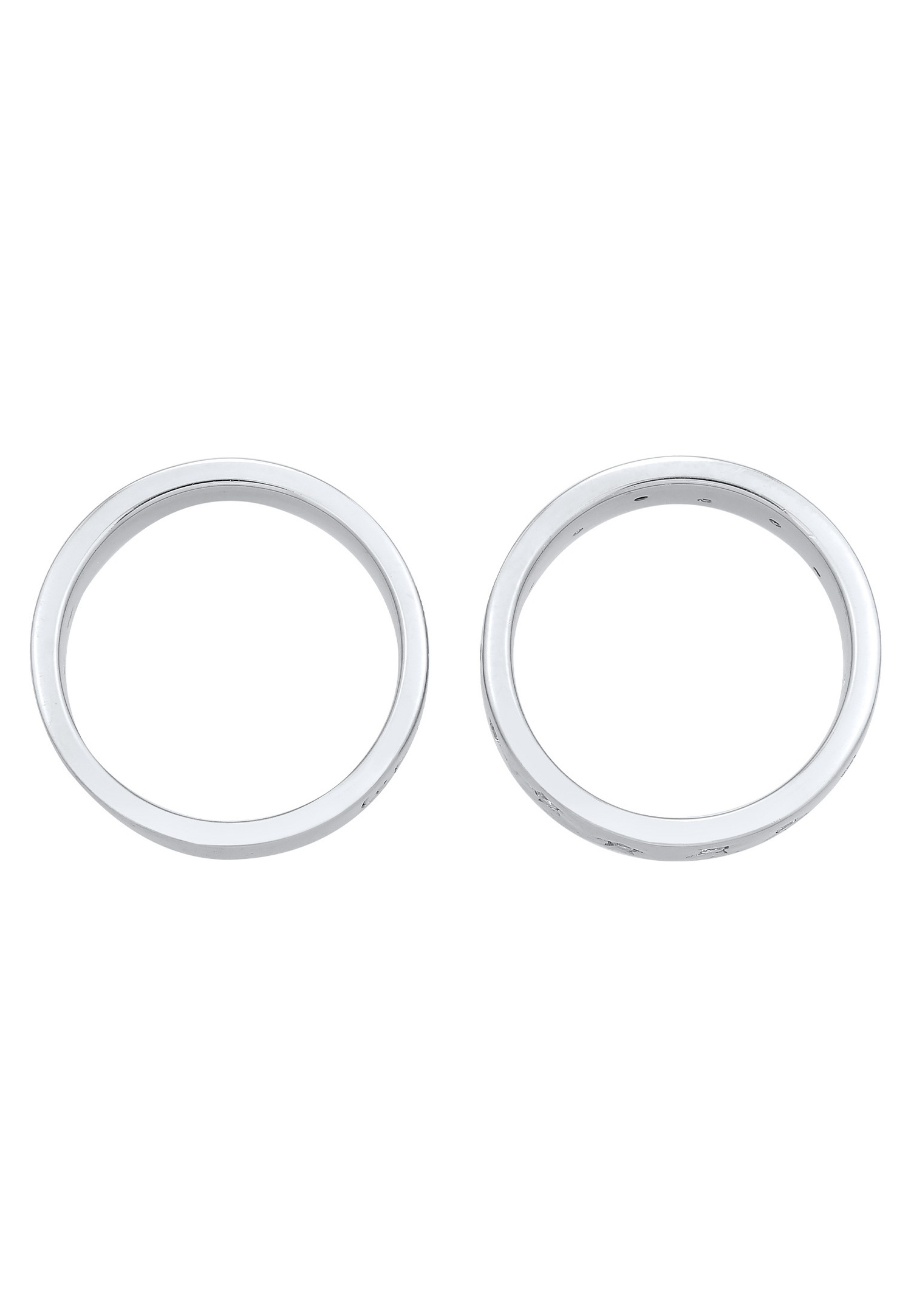 Elli Femmes Bande de 2 Astro avec Cristal de Zirconium en Argent Sterling 925