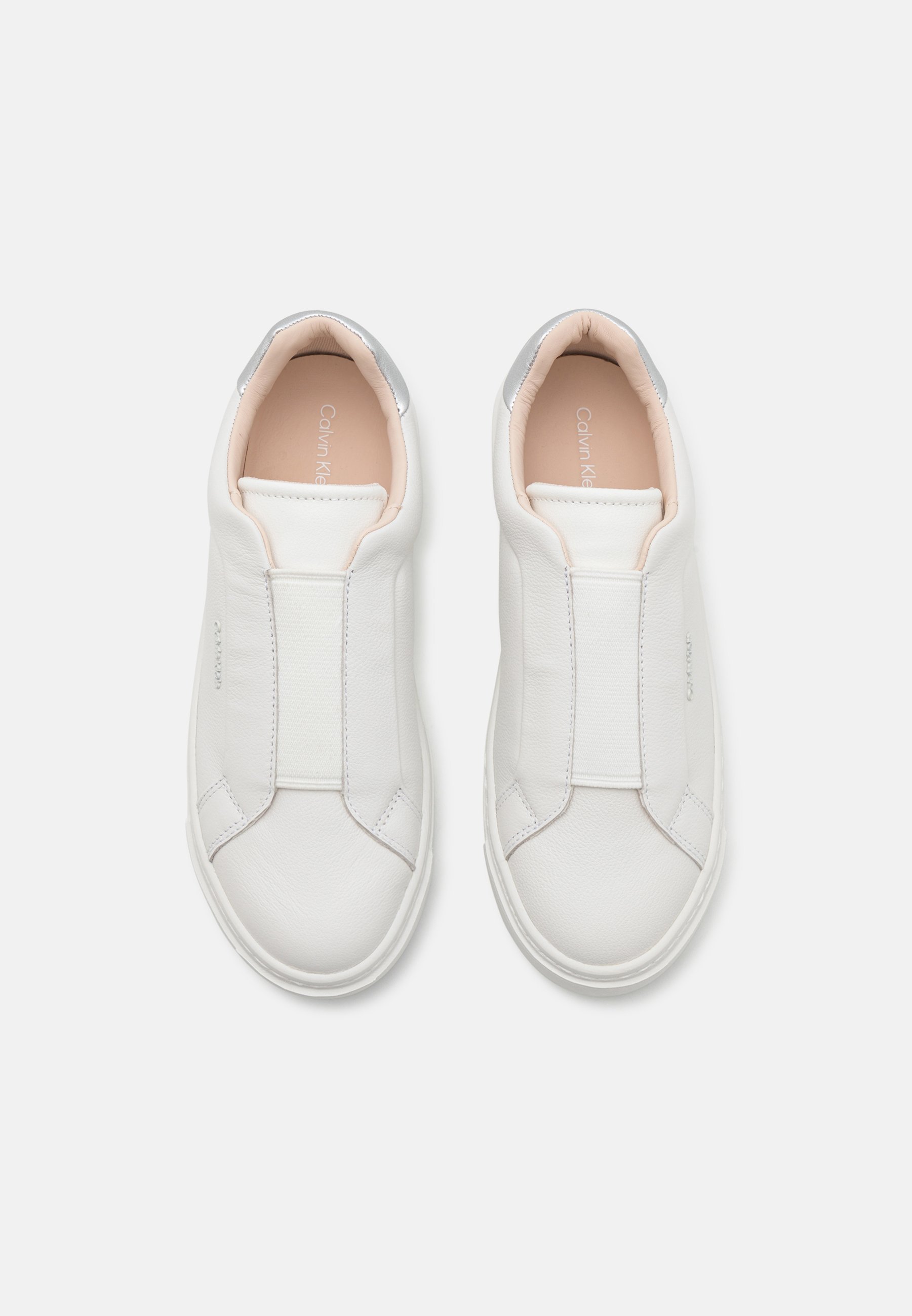Calvin Klein CUPSOLE - Instappers - wit/zilver
