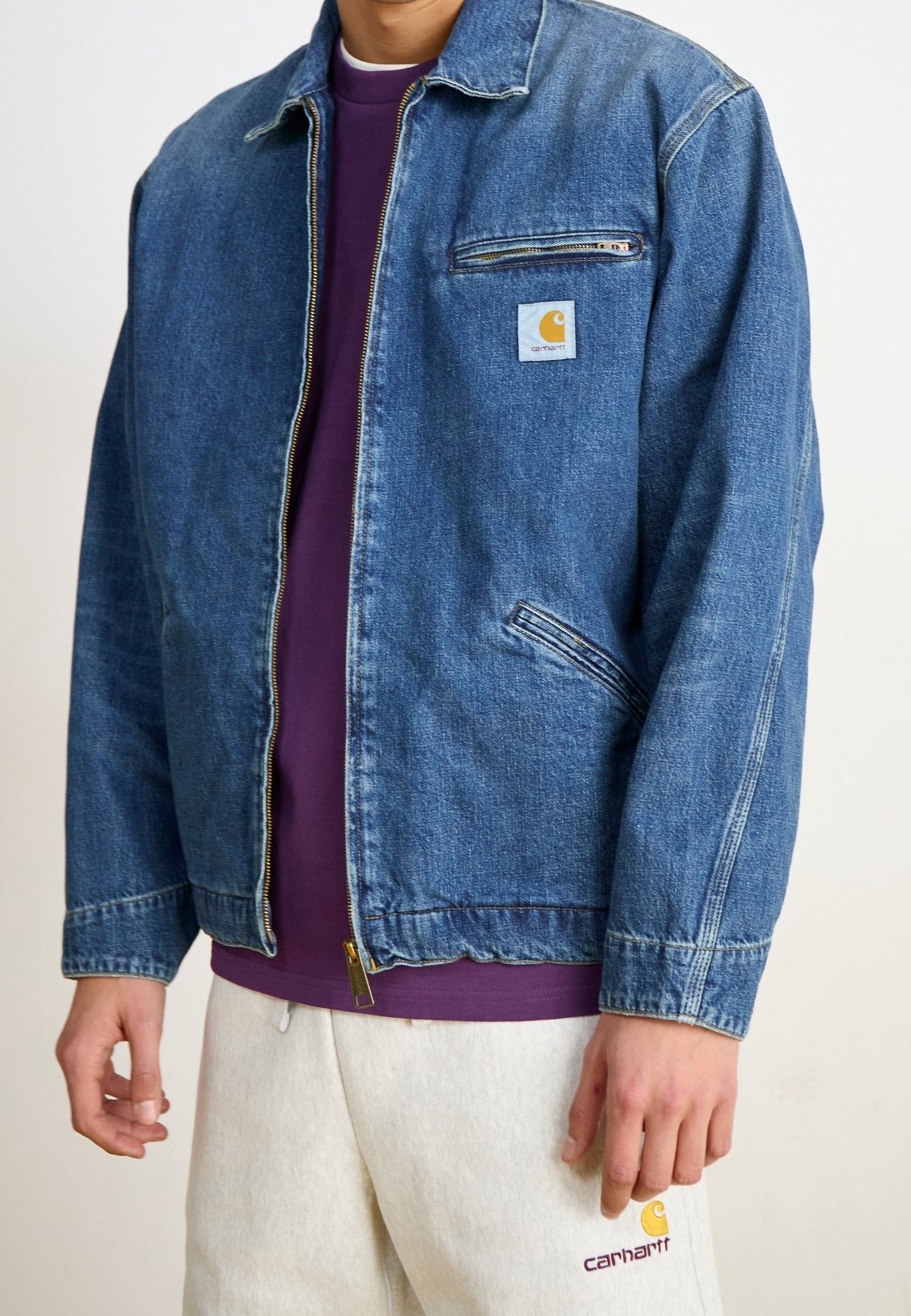 Carhartt WIP denimjack - donkerblauw denim