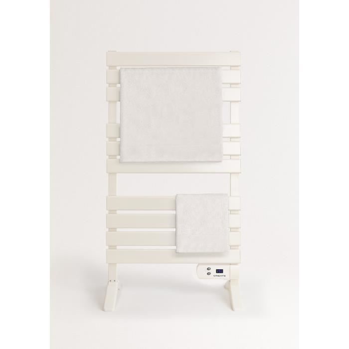 Sèche-serviettes électrique - Create - WARM TOWEL - 500W - Minuterie 8h - Écran LCD