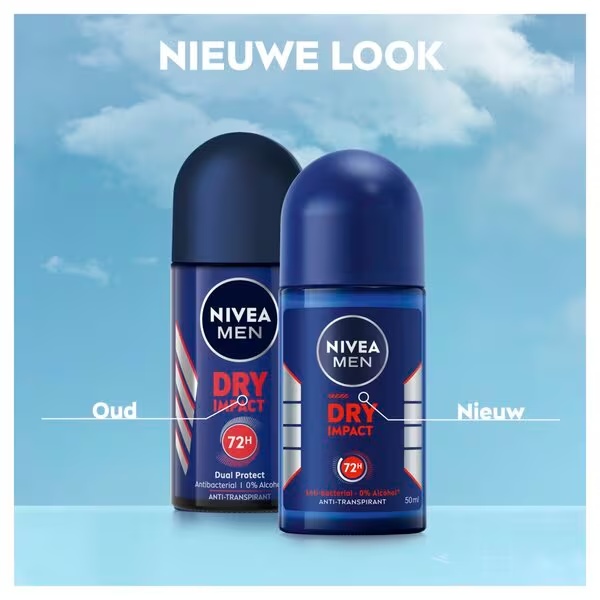 NIVEA Men Dry Impact antiperspirant roler<br>6 x 50ml