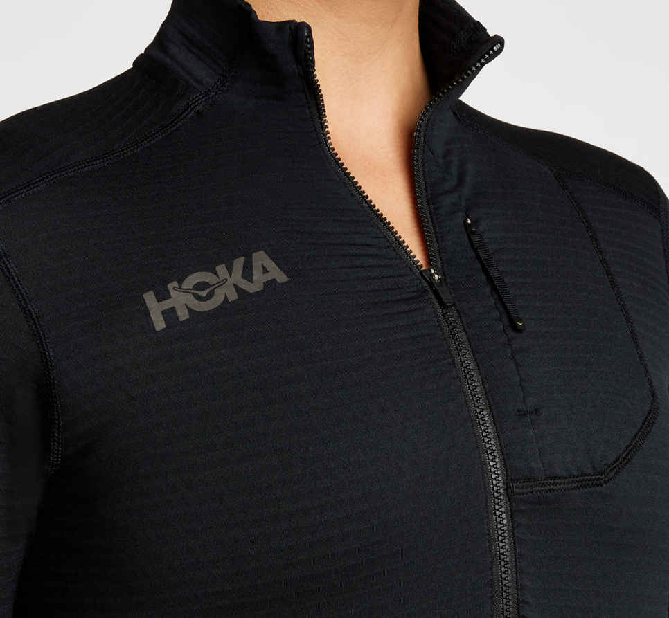 HOKA 1/2 zip Černá