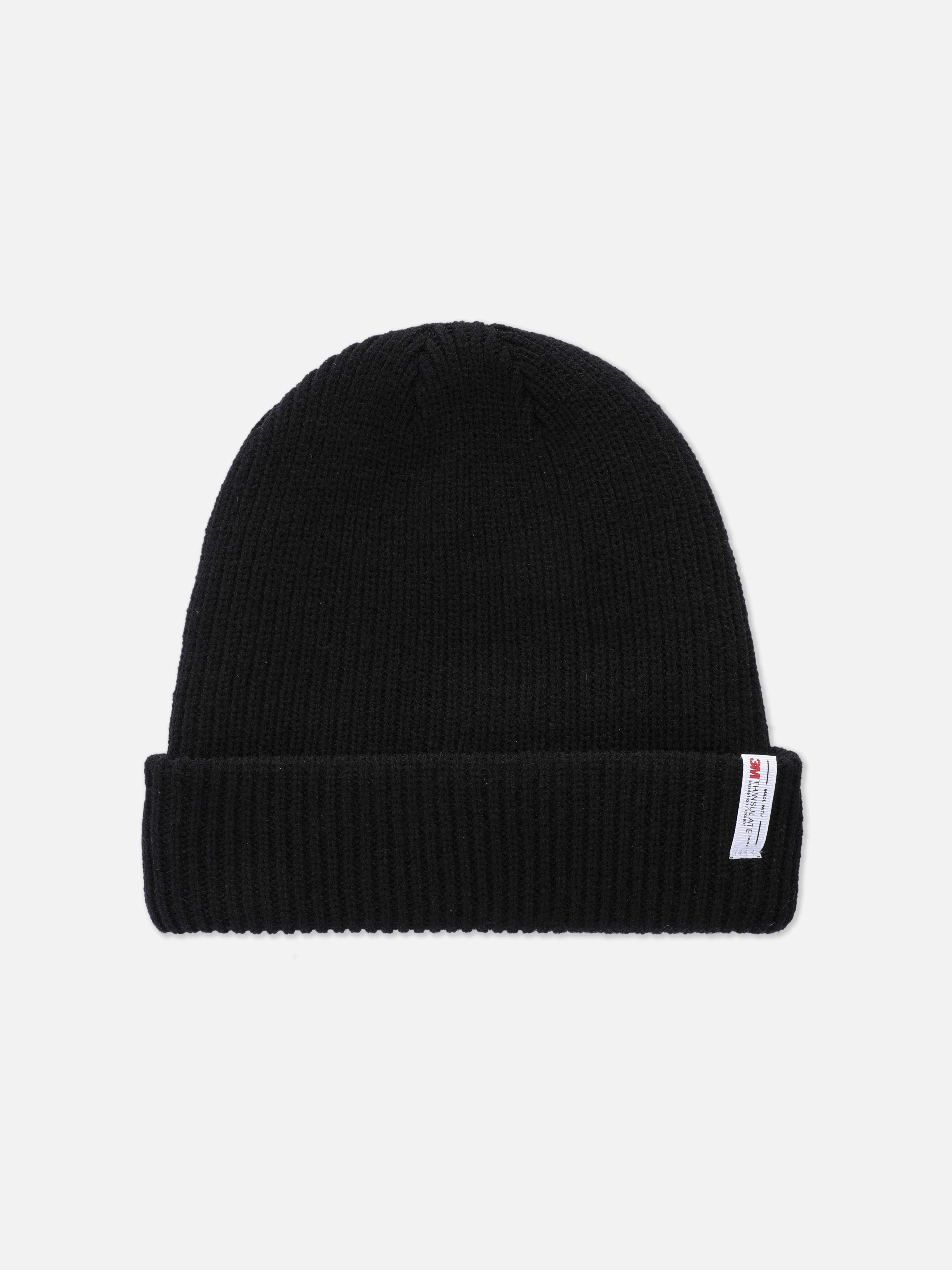 Cappello in maglia Thinsulate. Con questo cappello in maglia con tesa ripiegata, rimarrai al caldo e al riparo dal freddo.