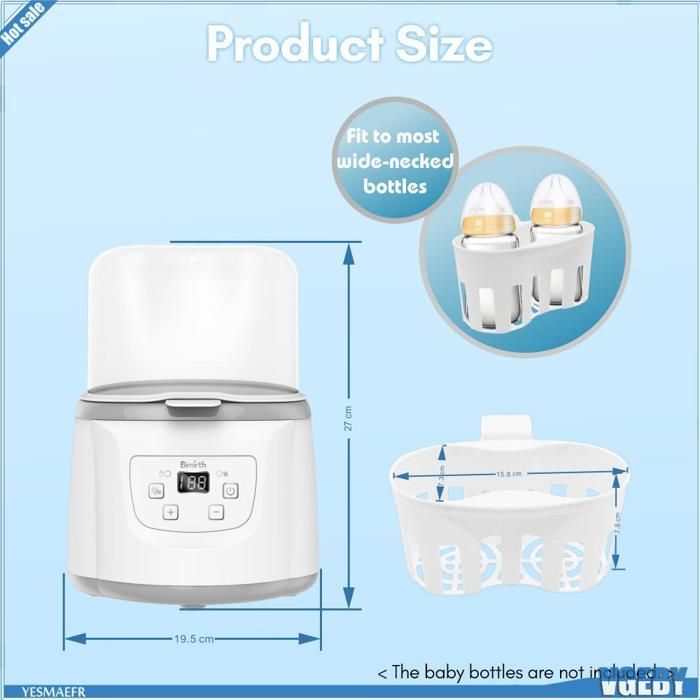 Esterilizador de biberones Ashata Bimirth S0117E, calientabiberones 4 en 1, esterilizador a vapor para el cuidado del bebé, enchufe europeo.