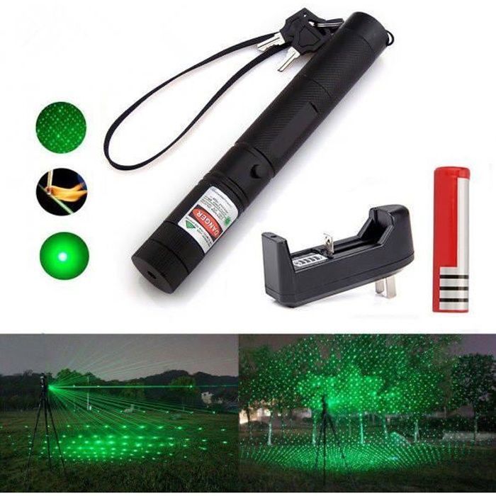 Pointeur Laser - Vert - 303 - 5 mW - 4000 mAH - Rechargeable avec Chargeur