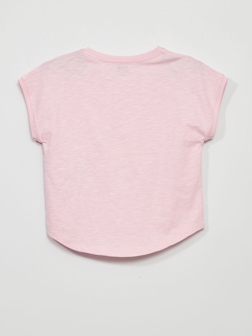 Tanktop met pailletten in de vorm van een hartje - ROZE