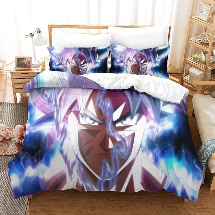 Funda nórdica Dragon Ball Z Goku - Multicolor - 140x200cm - Estampado 3D - Sintética