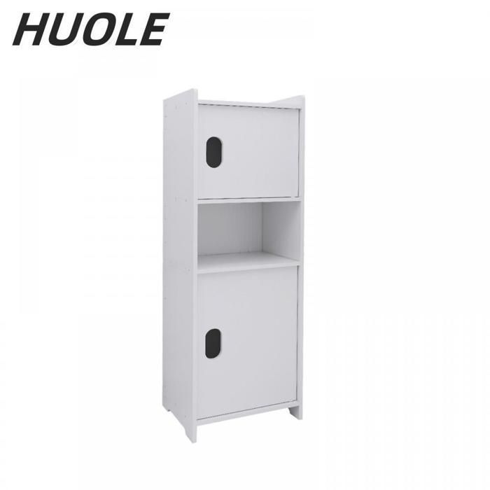 Organizador de baño, armario de baño con dos puertas y un compartimento, 24*20*72cm.
