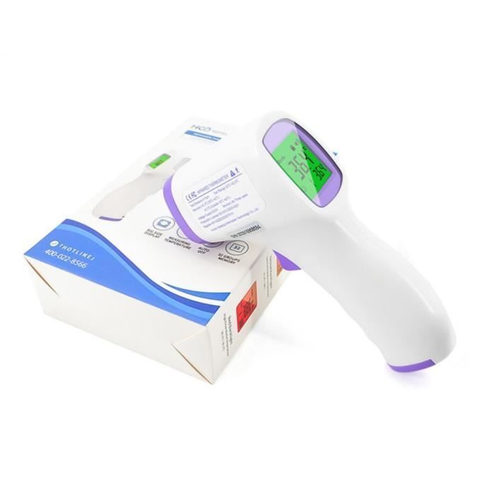 Thermometre Frontal Adulte, Thermometre sans Contact avec Affichage à LCD, Thermomètre Frontal Infrarouge Bébé Enfant Adulte
