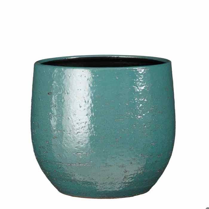 Maceta Nicolas de Mica Decorations - 33x33x28 cm - Cerámica - Petróleo
