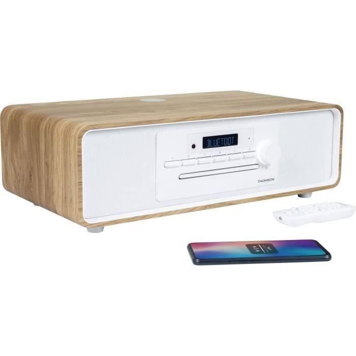Sistema micro Hi-Fi Bluetooth - THOMSON - Bianco e nero - Radio FM/CD/MP3/USB, 60W, equalizzatore