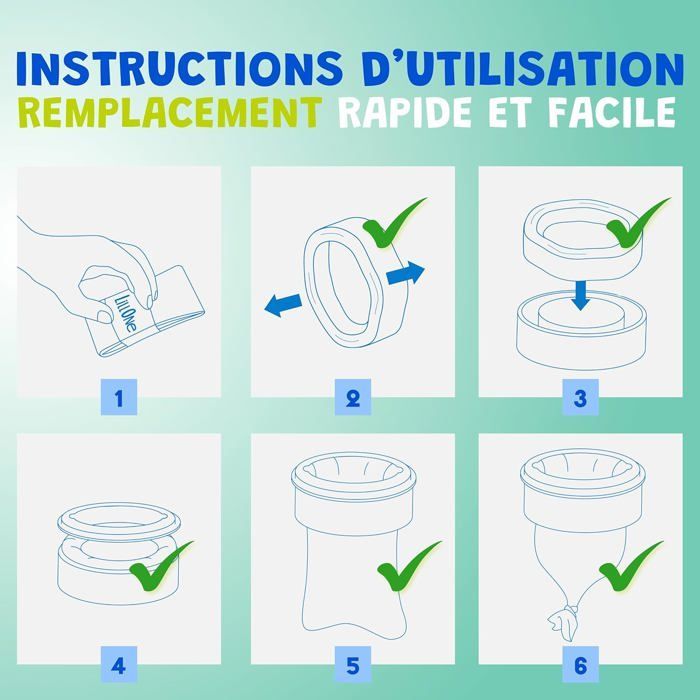Set XXL da 10 ricariche per oltre 10 metri + 1 cassetta riutilizzabile – Compatibile con i contenitori per pannolini Angelcare e Munchkin